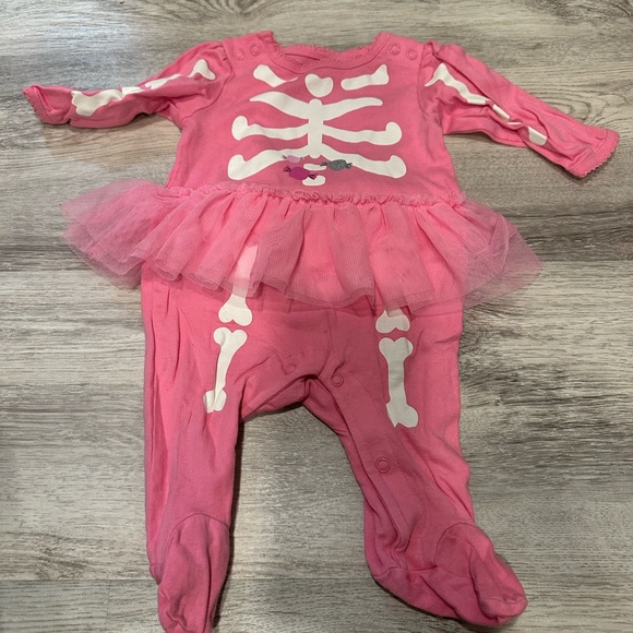 Carter's Pink Skeleton Footie with Tutu - Picture 1 of 2
